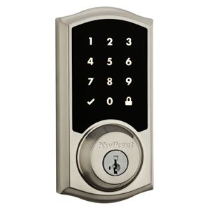 Kwikset 916TRL-15 Deadbolt, 2 Grade, Satin Nickel, 2-3/8 x 2-3/4 in Backset, 1-3/8 to 1-3/4 in Thick Door