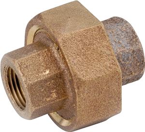 Anderson Metals 738104-32 Pipe Union, 2 in, FIPT, Red Brass, 200 psi Pressure