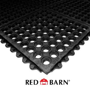 Red Barn 5608001 Interlocking Mat, Rubber, Black, Pack of 50