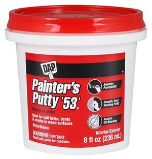 DAP 12240 Painter's Putty, Paste, Musty, White, 0.5 pt Tub