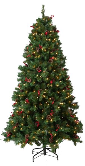 Santas Forest 27766 Prelit Scotch Pine Tree, 6 ft 5 in H