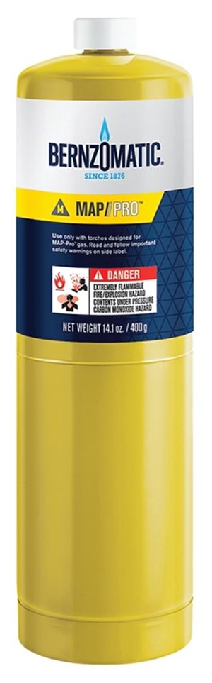 BernzOmatic MAP-PRO 332477 Hand Torch Cylinder, MAPP Gas, 14.1 oz, Pack of 12