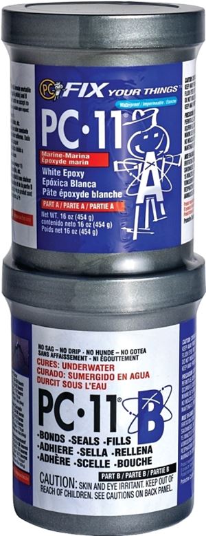 Protective Coating PC-11 Marine-Grade PC-11 1LB. Epoxy Adhesive, White, Paste, 1 lb, Jar