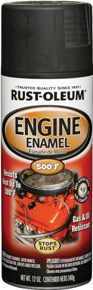 Rust-Oleum 248938 Engine Spray Paint, Black, 12 oz, Can