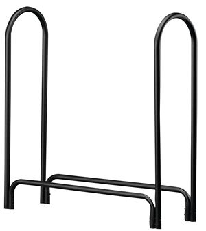 Shelter SLRM Medium Log Rack, 13 in W, 45 in D, 45 in H, Steel Base, Powder-Coated, Black