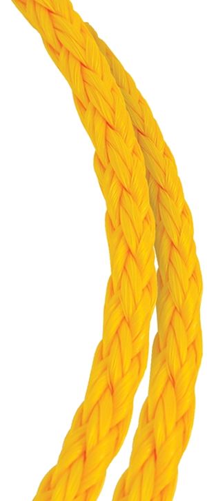 Baron 54616 Rope, 1/2 in Dia, 300 ft L, 289 lb Working Load, Polypropylene, Yellow