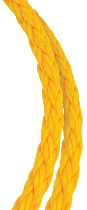 Baron 54216 Rope, 3/8 in Dia, 500 ft L, 200 lb Working Load, Polypropylene, Yellow