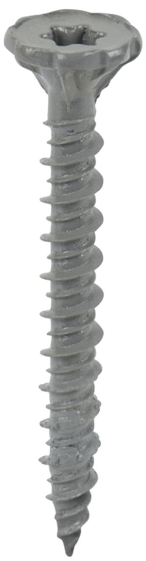 Rock-On 23306 Screw, #9 Thread, 1-1/4 in L, Flat Head, Phillips, Torx Drive, Type S Point, Steel, 750 PK