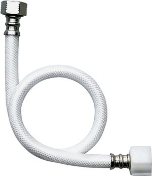 Fluidmaster B1TV09 Toilet Connector, 3/8 in Inlet, Compression Inlet, 7/8 in Outlet, Ballcock Outlet, Vinyl Tubing