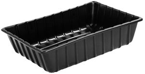 Maccourt ST3608 Super Tub, 23 gal, 36 in L, 24 in W, 8 in H, Polyethylene, Black, Rectangle