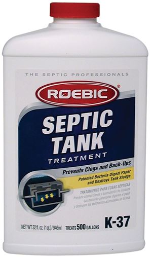 Roebic K-37 Septic System Treatment, Liquid, Straw, Earthy, Slightly Hazy, 1 qt, Bottle