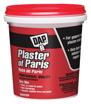 DAP 10308 Plaster of Paris, Powder, White, 4 lb Tub, Pack of 6