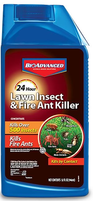 BioAdvanced 700800A Concentrated Insect and Fire Ant Killer, Liquid, Spray Application, Outdoor, 32 oz Bottle