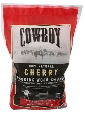 Cowboy 52430 Smoking Chunk, Cherry, Wood, 350 cu-in, Pack of 6