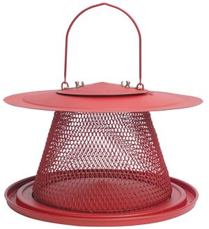 Perky-Pet NO/NO C00322 Wild Bird Feeder, Cardinal, 2.5 lb, 1-Port/Perch, Metal, Red, Hanging Mounting