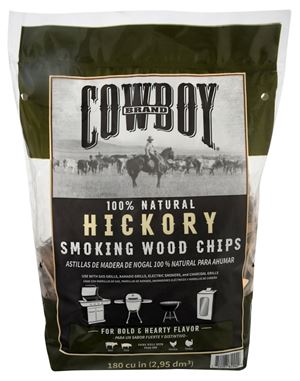 Cowboy 51112T Smoking Chip, Hickory, 12 in L, Wood, 180 cu-in, Pack of 6