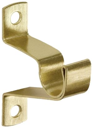 Kenney KN826 Decorative Cafe Rod Bracket, Brass, 2/PK