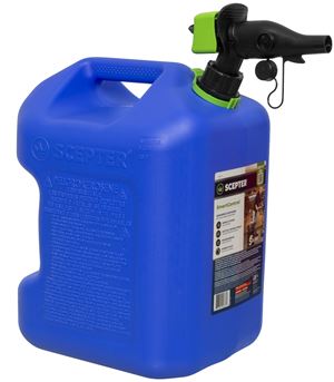 Scepter SmartControl FSCK571 Fuel Can with Rear Handle, 5 gal, Polypropylene, Blue