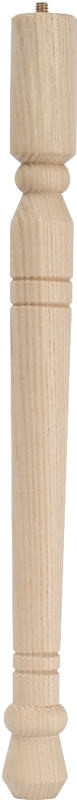 Waddell Early American Series 2566 Table Leg, 15-3/4 in H, Hardwood, Smooth Sanded