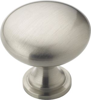 Amerock TEN53005G10 Cabinet Knob, 1-1/8 in Projection, Zinc, Satin Nickel