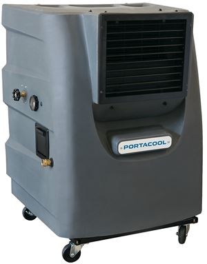 Portacool Cyclone PACCY130GA1 Portable Evaporative Cooler, 16 gal Tank, 2-Speed, 115 V, 5.6 A, Gray