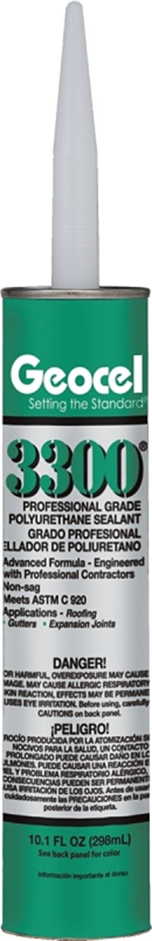 Geocel 3300 Series 68106 Polyurethane Sealant, Limestone, Liquid, 10.1 oz Cartridge