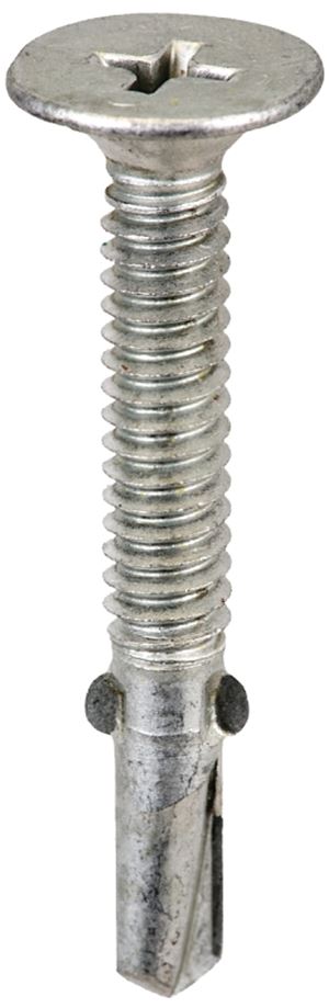 Acorn International S-WM101716G250 Screw, #10 Thread, Phillips Drive, Self-Tapping, Winged Point, Galvanized Steel