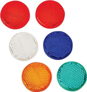 Hy-Ko CMR-10 Carded Reflector, 9.63 in L Post, Assorted Reflector