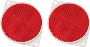 Hy-Ko CDRF-3R Carded Reflector, 9.63 in L Post, Red Reflector