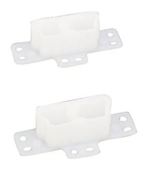 US Hardware WP-8815C Drawer Track Bracket, Plastic, White, Pack of 6