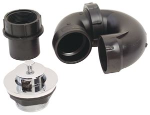 US Hardware P-118C Tub Drain Kit, ABS, Black