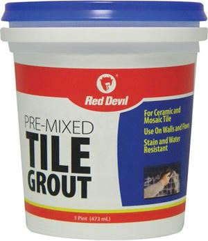 Red Devil 0428 Tile Grout, White, 1 pt Tub