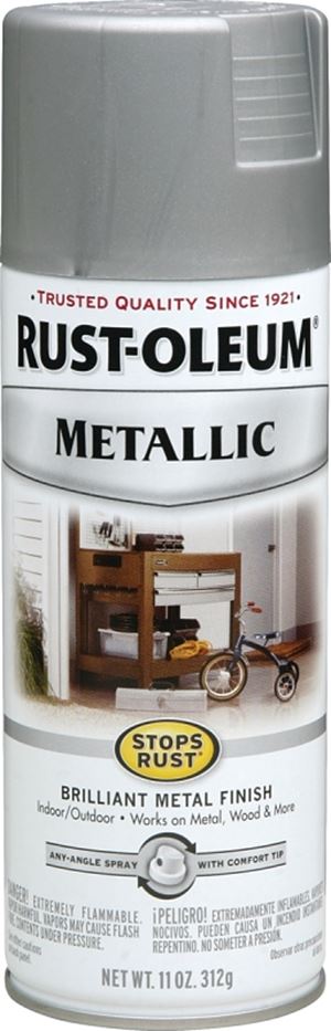 Rust-Oleum 353093-6PK Universal All Surface Metallic Spray Paint, 11 oz, Matte Sunlit Brass, 6 Pack
