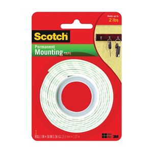 Gorilla Tough & Clear 6067202 Mounting Tape, 1 in L, 1 in W, Clear