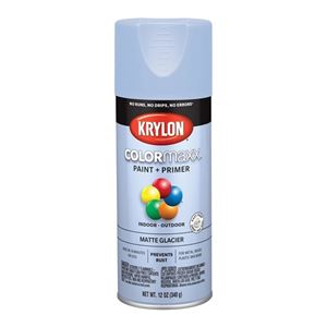 Krylon COLORmaxx K05551007 Spray Paint, Matte, Glacier, 12 oz, Aerosol Can