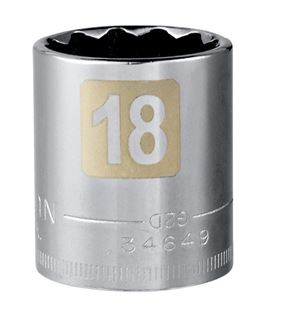 Craftsman 3/8 in. Drive 12 Point 18 mm Standard Socket