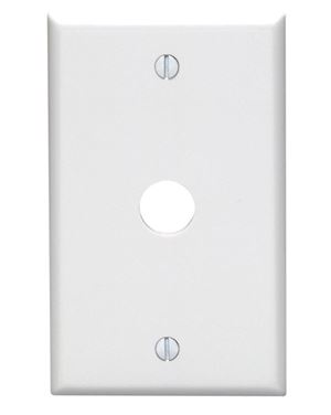 Leviton 1 gang White Thermoset Plastic Cable/Telco Wall Plate 1 pk