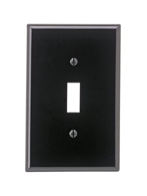 Leviton 1 gang Black Nylon Toggle Midsize Wall Plate 1 pk