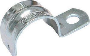 Gampak 2 in. Stamped Steel and Zinc Plated One Hole Strap 1 pk