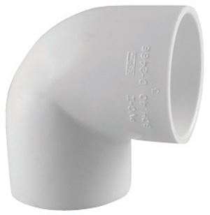 Charlotte Pipe Schedule 40 Slip To Slip 4 in. Dia. x 4 in. Dia. 90 deg. PVC Elbow