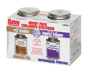 Oatey  Handy Pack  Clear/Purple  PVC/CPVC  Primer and Cement  4 oz.