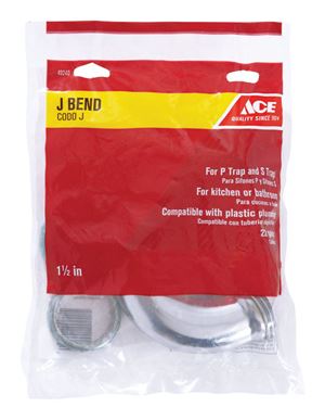 Ace 1-1/2 in. Dia. x 1-1/2 in. Dia. Slip To Slip Chrome Plated Brass J Bend