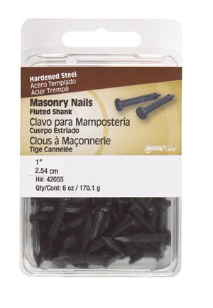 Hillman Flat 1 in. L Masonry Nail Fluted Steel 6 oz.