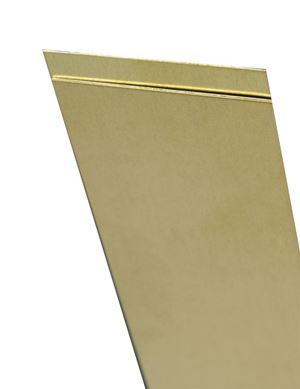 K&S 0.093 in. x 2 in. W x 12 in. L Brass Metal Strip