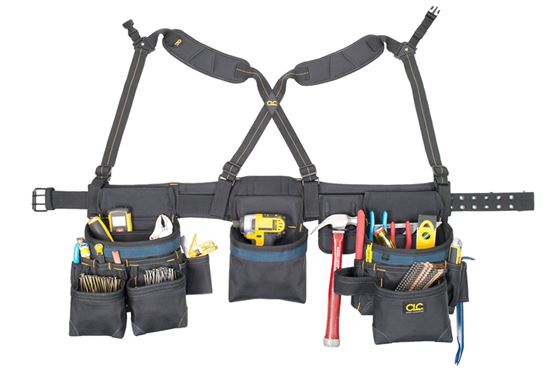 Utility Belt With Two Side Pockets, Extra Studs, Metal Buckle