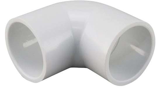 Lasco 406010CPRMC Pipe Elbow, 1 in, Slip, 90 deg Angle, PVC, White, SCH 40 Schedule - VORG3267473