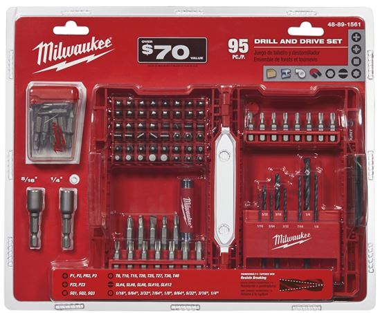 Milwaukee 48-89-1561 Drill/Drive Set, 95-Piece, Steel, Black Oxide - VORG3400207