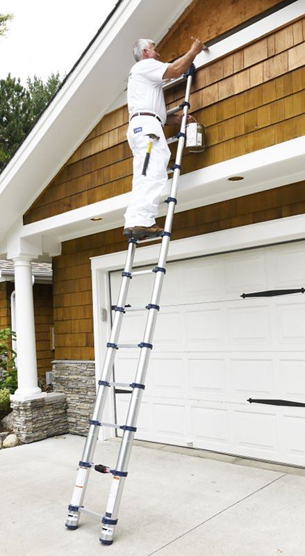 Xtend+Climb 785P Telescoping Ladder, 19-1/2 ft Max Reach H, 16-Step, 250 lb, 1-1/2 in D Step, Aluminum, Anodized - VORG8731317