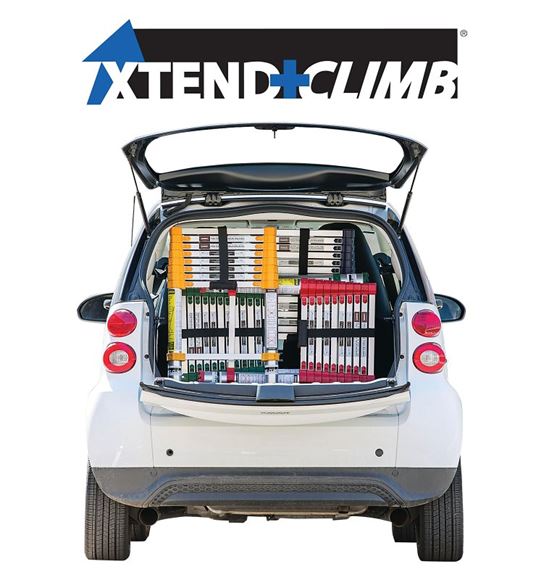 Xtend+Climb Home Series 760P Telescoping Ladder, 14-1/2 ft Max Reach H, 11-Step, 250 lb, 1-1/2 in D Step, Aluminum - VORG8731291