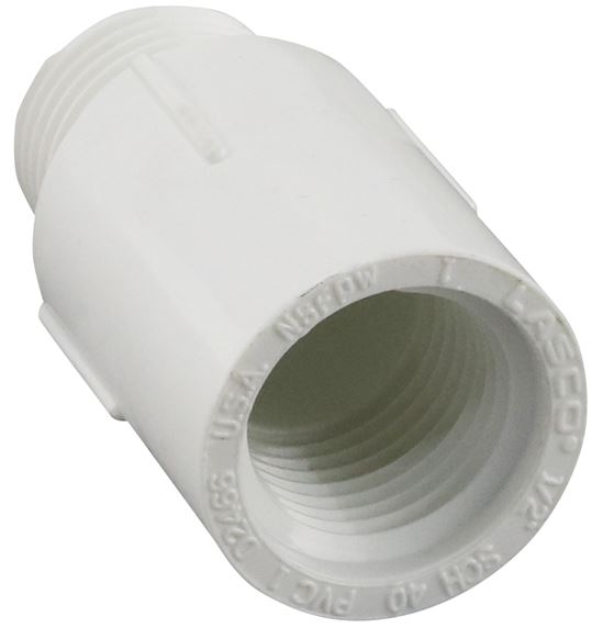 IPEX 435591 Riser Extender, 1/2 x 1/2 in, MPT x FPT, PVC, White, SCH 40 Schedule, 600 psi Pressure - VORG2379980